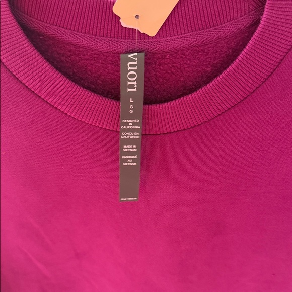 Vuori Restore Oversized Crew Sweatshirt Magenta Size Large - Picture 6 of 9